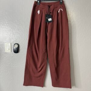 Darc Sport She Chopper Wolf Yara Pleated Sweatpants, Oxblood, XS